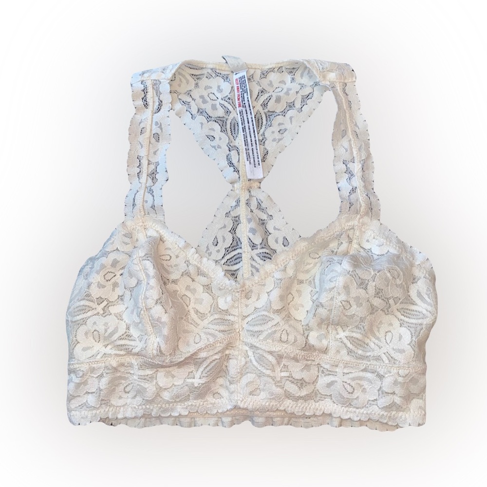 FREE PEOPLE WHITE LACE BRALETTE // SIZE XS 🤍